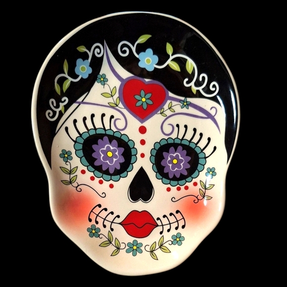 Cracker Barrel Day Of TheDead Spoon Rest/Trinket Dish - Picture 2 of 3